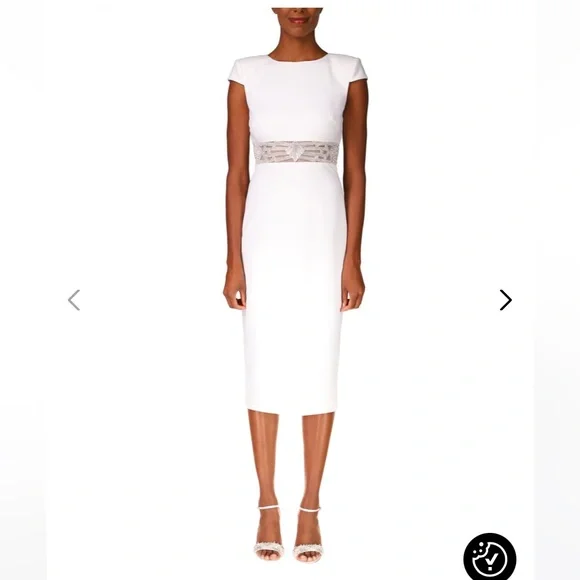 NWT Badgley Mischka Jewel Modele Light Ivory dress size 6 - Picture 1 of 7